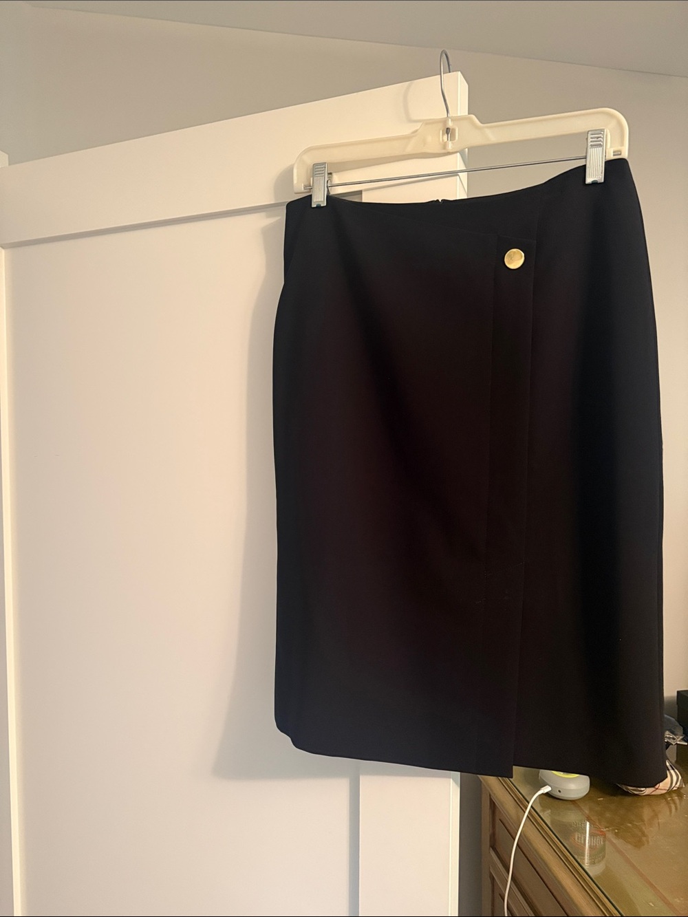 Gerard Darel Paris: Classic Black Wrap Pencil Skirt